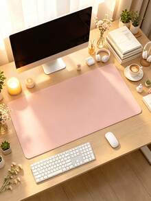 1PC Diatomaceous Earth Non Slip Waterproof Scratch Proof Pink Desk Mat Mouse Pad Office Home Laptop Student Dorm Makeup Table Nail Salon Desk Protector Keyboard Pad - pink - View 4
