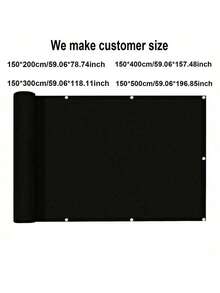 1pc Opaque Privacy Fence Screen – Waterproof Balcony Privacy Cover, UV Protection Outdoor Railing Screen For Apartment, Patio, Deck, Porch (Black) - multicolor - View 3