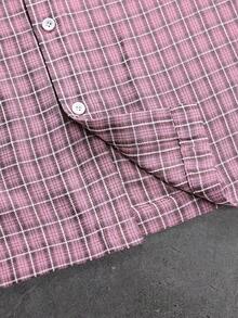 STYNVO 男士百搭刺繡口袋單排扣短袖襯衫 - 紫色 - 查看 7