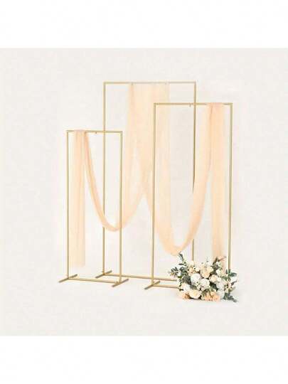 Support de dossier en arche métallique, support d'arche de mariage doré, cadre carré et rectangulaire pour fête d'anniversaire et cérémonie, décorations de célébration pour intérieur et extérieur