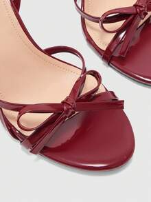 CUCCOO BIZCHIC Women's Fashion High Heel Sandals - Burgundy - View 6
