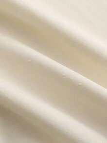 Balvessa 女款新款純色無袖休閒收腰短版A字洋裝 - 杏色 - 查看 5