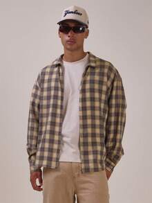 Musero Oversized Loose Fitting Long Sleeve Shirt - Grey - View 2