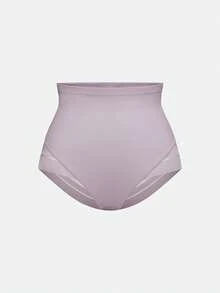 SHAPORA 女款網格拼接休閒日常塑形三角內褲 - 藕粉色 - 查看 2