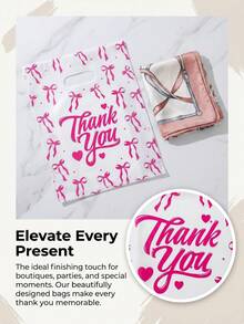 100pcs Disposable Plastic Carry Handle Merchandise Bags, Multipurpose Gift Pouches For Jewelry Store Clothing Shop Birthday Gift Packing - multicolor - View 6