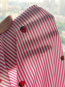SHEIN 兒童青少年女孩休閒日常舒適寬鬆荷葉領上衣 - 粉色 - 查看 6