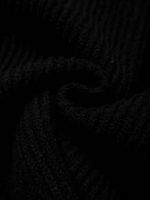 GlowEve CURVE Plus Size Casual Zip-Up Pullover Sweater With Reversible Collar And Long Sleeves Winter - Black - View 4