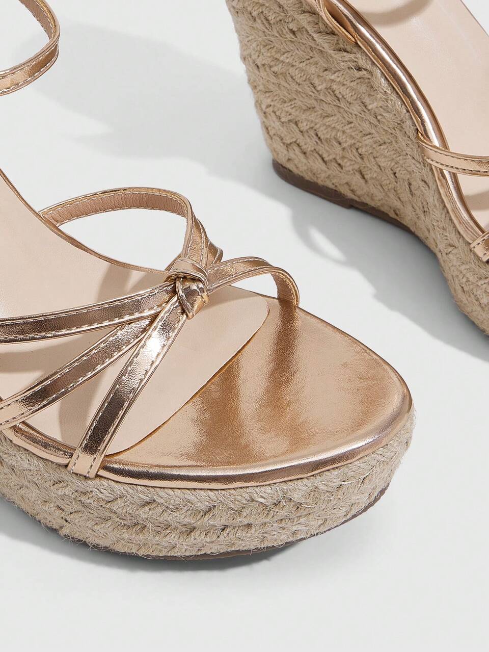 CUCCOO SZL Women Fashion Casual Versatile Sexy Cross Strap Straw Ladies Wedge Heel Sandals Commuter Dating Party Festival Party Wedding Vacation Summer