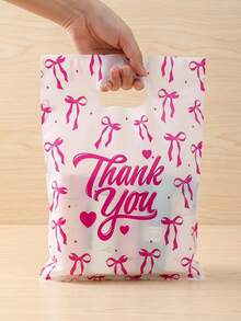 100pcs Gift Giving Plastic Shopping Bags, Disposable Packaging Pouches For Birthday Presents Small Accessories Clothing Gifts - multicolor - View 6