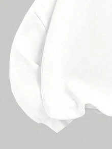 Tween女孩圓領落肩修身寬腿長褲2件套，粉色與白色，秋季可愛校園風 - 彩色 - 查看 6