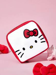 HELLO KITTY AND FRIENDS | SHEIN 迷你蝴蝶結貓咪印花拉鍊收納包，2款可單買或成套，可用於收納衛生棉、耳機、化妝品，女孩日常旅行便攜小包 - 紅白色 - 查看 6