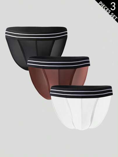 Manfinity Underwear&Sleepwear Basics 3pcs Multi-Color Combination Men's Briefs