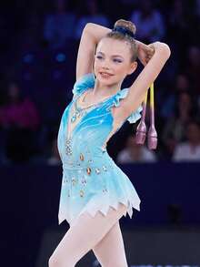 SHEIN 一件少女/年轻女孩优雅修身无袖针织连体衣，适合运动、体操、舞蹈、室内训练、舞台表演以及春夏季穿着。 - 綠色 - 查看 8