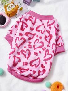PETSIN 1 Piece Of Caring Flannel Pet , Thick And Warm Pet Clothing In Rose Red Flannel - Multicolor - View 8