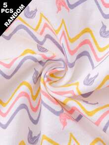 Randomly Ships 5 Of 26 Pcs Young Girl Cartoon Horse, Rabbit, Elephant Print Assorted Color Panties - Multicolor - View 3