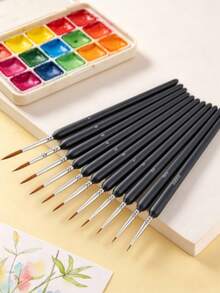 5pcs/Set Soft Bristle Brushes, Extra Fine-Tip Watercolor Painting & Drawing Pens Back To School,Back To School,School Supplies - multicolor - View 5