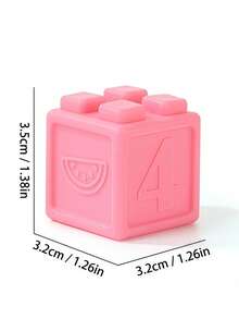 MINKOJA Cute Building Blocks With Embossed Shape Patterns, Birthday Gift For Home Play, Collectible Desk Toy, Car Decor & Travel Toy - Multicolor - View 4