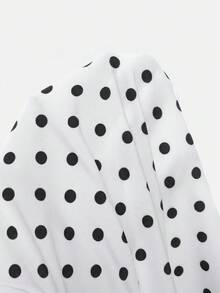 SHEIN 少女秋冬時尚休閒純色藍色長袖立領前開襟拉鍊T恤背心迷你裙褲3件套返校裝 - 黑與白 - 查看 9