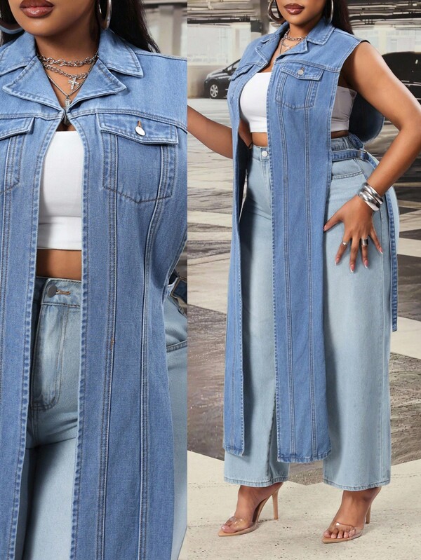 Slaydiva Summer New Washed Blue Denim Loose Jacket