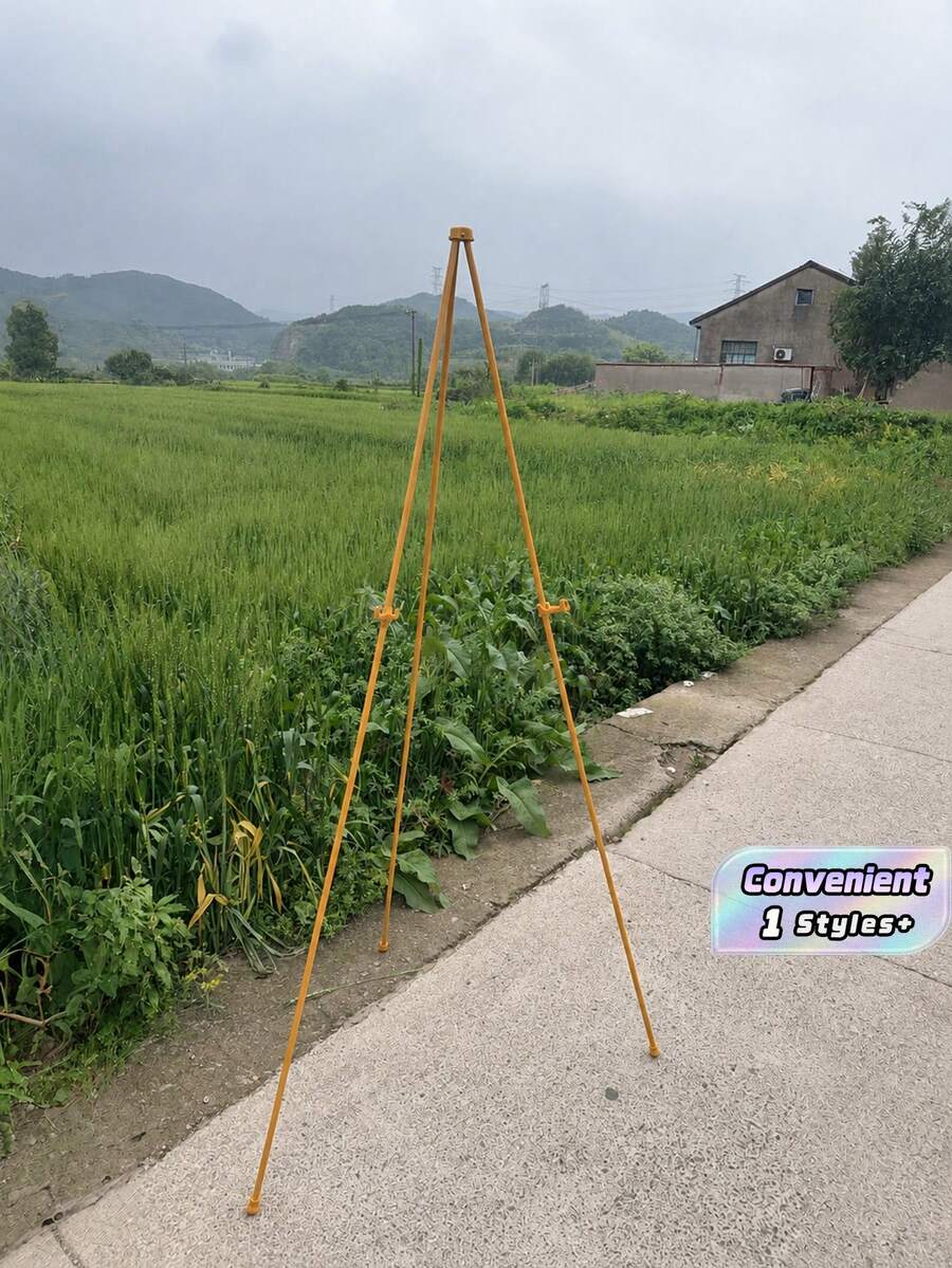 1件婚禮告示牌展示架-可折疊黑色落地三腳架,適用於婚禮告示牌、海報、歡迎板和橫幅;另有桌面金屬三腳架版本可選 - 彩色 - 查看 1