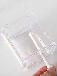 1 Buah Dispenser & Organizer Pita Perekat Transparan, Kotak Penyimpanan Pemotong Pita Washi Bening, Tempat Pita Perekat untuk Meja, Perlengkapan Alat Tulis Kantor dan Sekolah - Clear - View 5