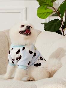 PETSIN 1 Pc Panda Print Flannel Pet , Pink & Blue - Multicolor - View 7