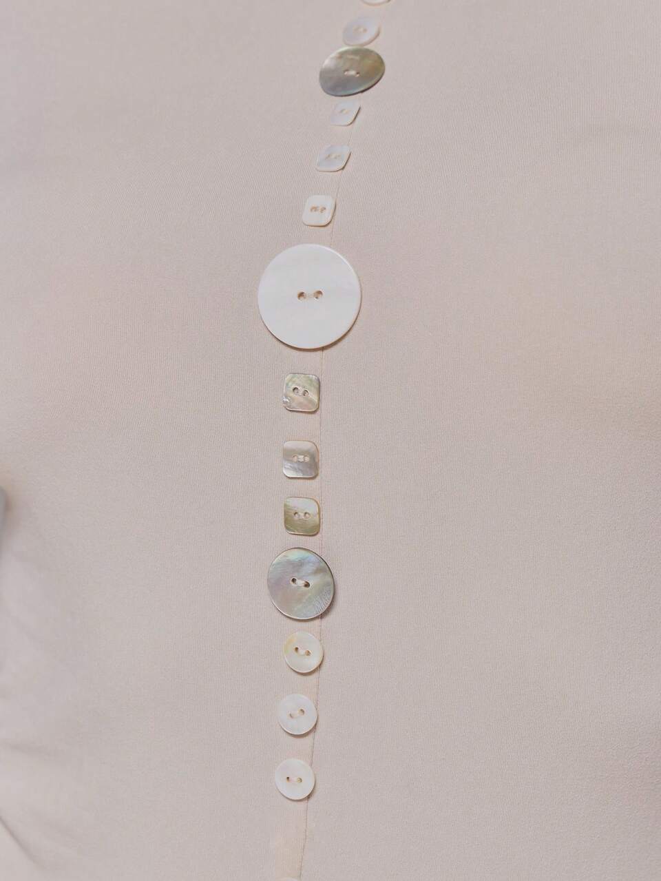 Nude Bardot Button Detail Short Sleeve Unitard