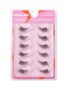 SHEGLAM Flutter Flirt 自然貓眼半排假睫毛 品牌美妝化妝品 適合女士與女孩 - 黑色 - 查看 5