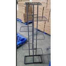 1pc Iron Flower Stand, Black/White Minimalist Style Plant Rack, Suitable For Living Room, Balcony Decor, 4-8 Tier Multi-Layer Storage Shelf, Multifunctional Display Rack - Black - View 8