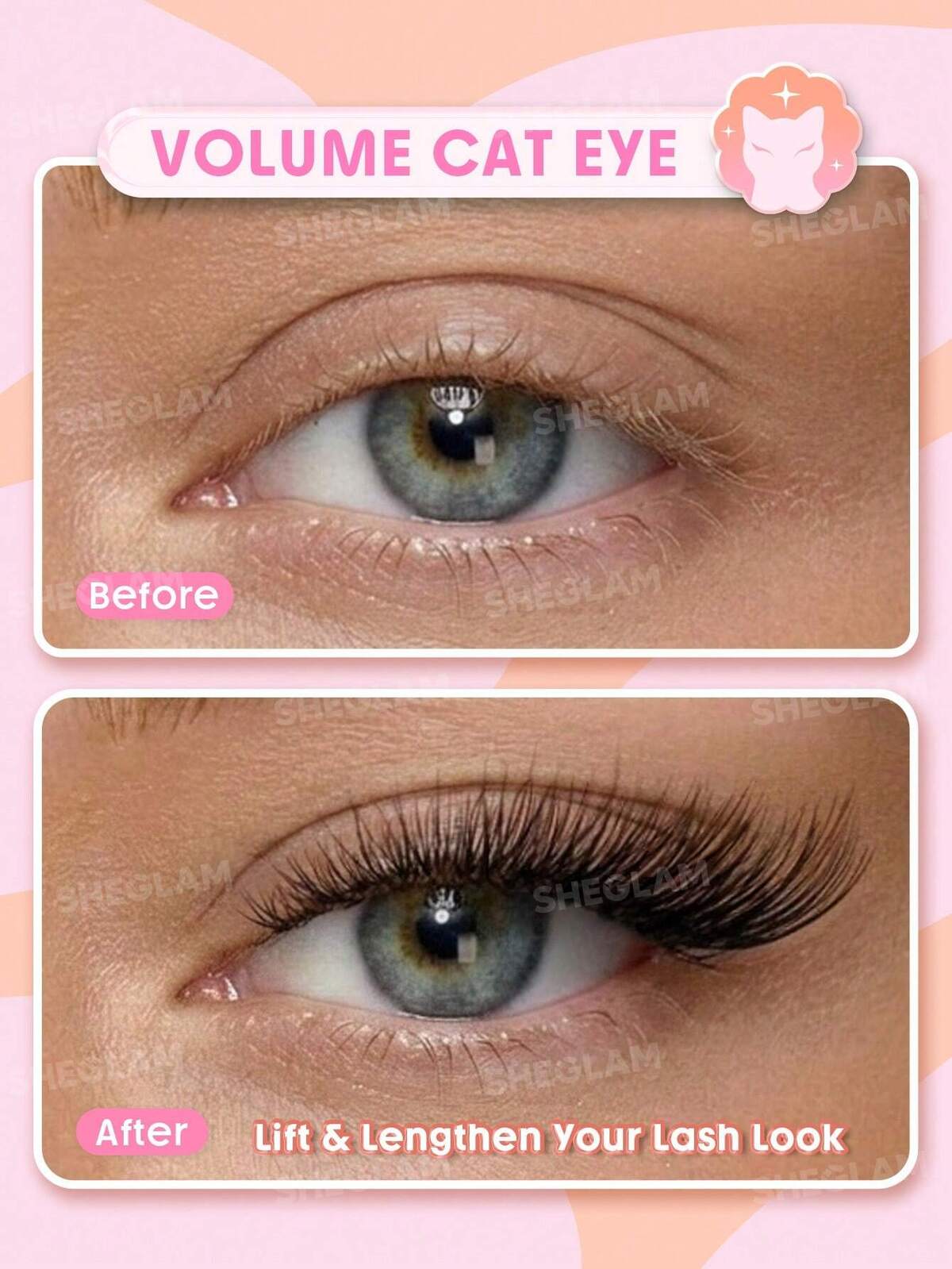 Flutter Flirt Volume Cat Eye Half Strip Lashes