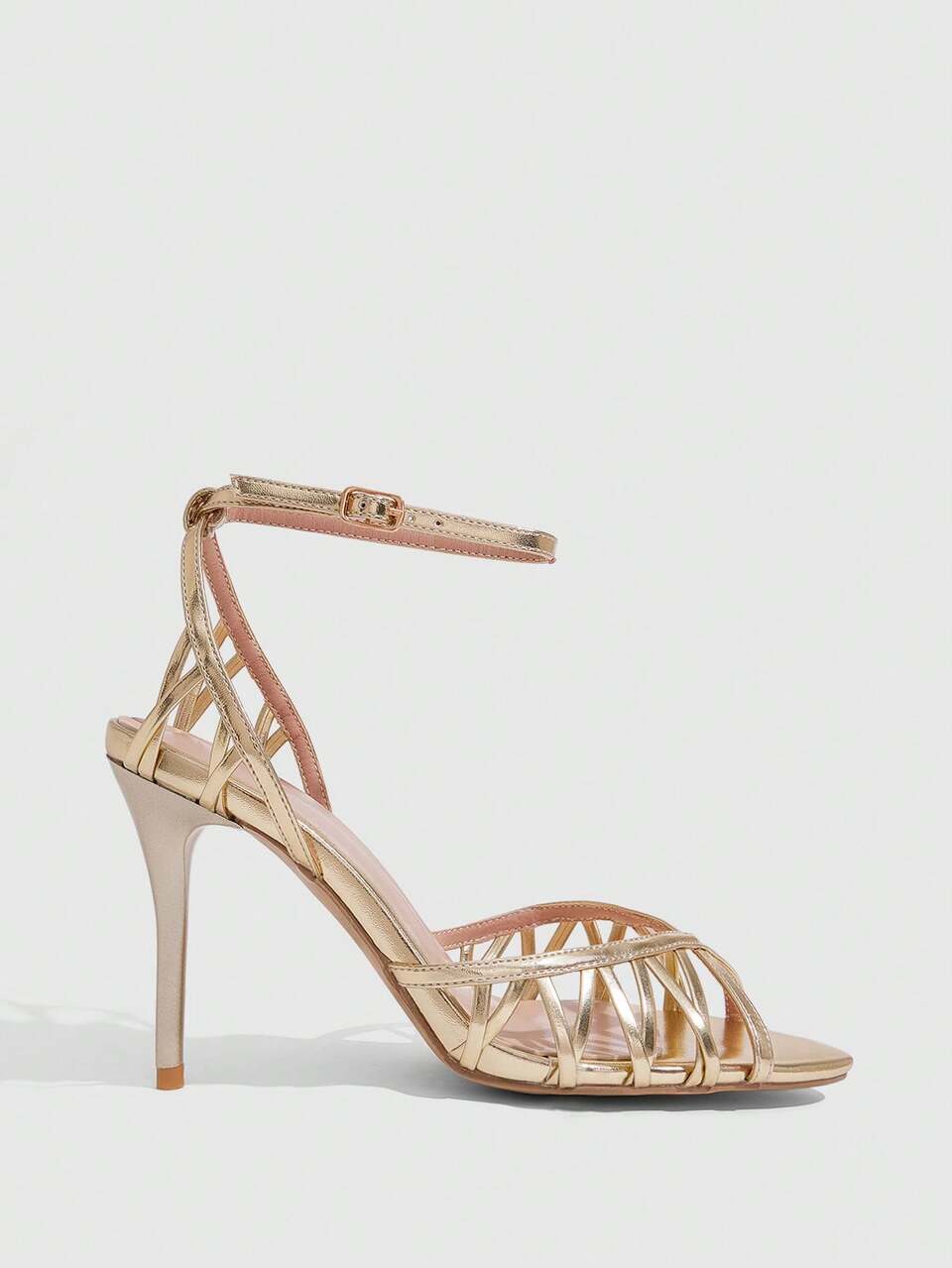 CUCCOO SZL Women's Sexy Style Cross-Strap Open-Toe Height And Thinness Elegant French Elegance High-Heeled Sandals