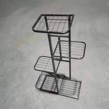 1pc Iron Flower Stand, Black/White Minimalist Style Plant Rack, Suitable For Living Room, Balcony Decor, 4-8 Tier Multi-Layer Storage Shelf, Multifunctional Display Rack - Black - View 9