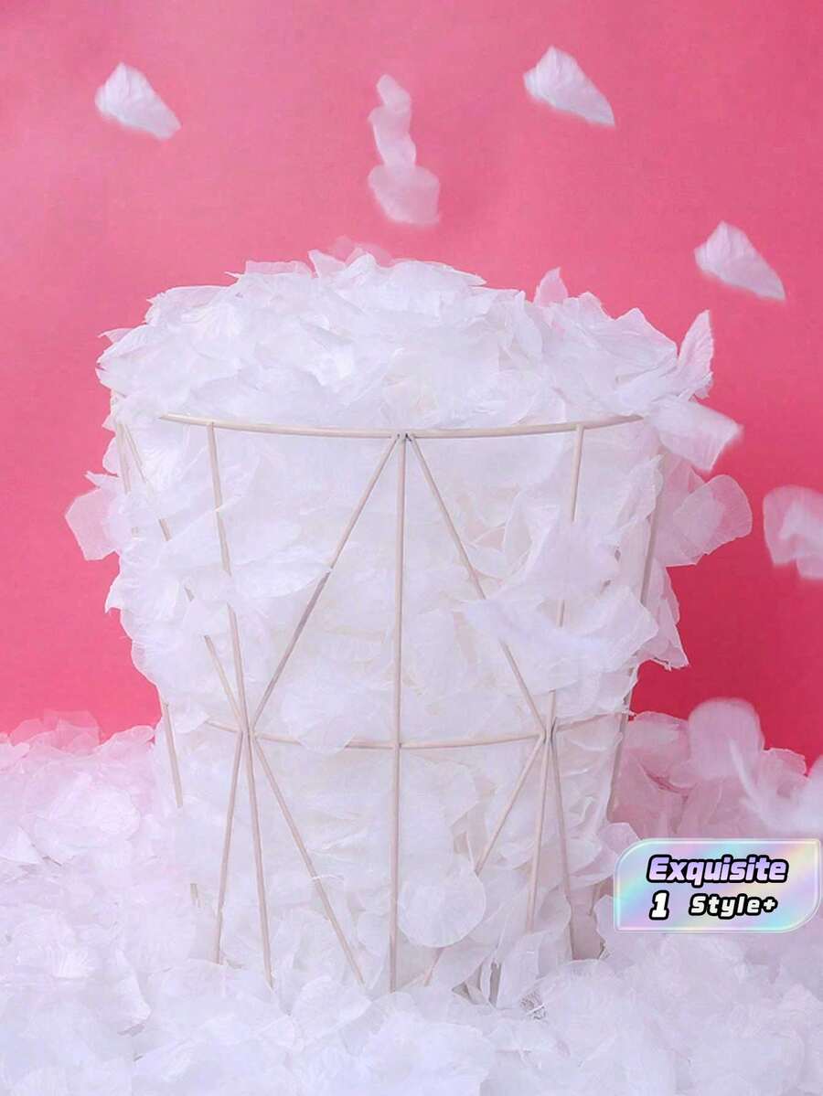 2000Pcs Rayon Artificial Silk White Rose Petals Soft Romantic Decoration For Wedding Party Birthday Graduation Proposal Summer Beach Room Decor Gift Filler Supplies - White - View 1