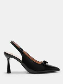 CUCCOO CURVES Women's Pointed Buckle Design Daily Versatile Fashion Wide Last High Heels - Black - View 2