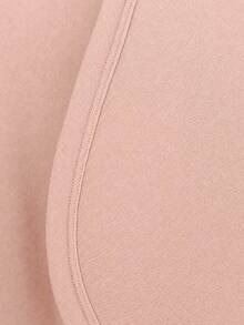 SHEIN Young Girl Solid Color Knitted Cardigan Long Sleeve Jacket - Baby Pink - View 5
