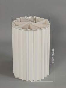 Foldable Paper Cylinder Display Pedestal 1/3/4PCS, Round Top Cardboard Column Stand, 20KG Load-Bearing Cake Flower Rack For Wedding Birthday Decor - multicolor - View 4