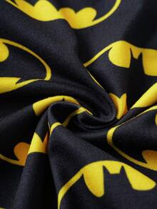 BATMAN X SHEIN 女士卡通印花吊带背心和内裤套装 - 黑色 - 查看 7