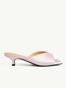 CUCCOO CHICEST Open-Toed High-Heeled Mullers, Back-To-School Shoes, College Shoes, Spring Shoes, Spring Break, Easter, Christmas - powder - View 6