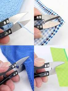 5PCS Sewing Scissors Sharp Stainless Steel Thread Snips UShaped Embroidery Shears Yarn Cutter Comfort Grip Portable For Quilting Knitting Crochet DIY Projects Supplies - Multicolor - View 6