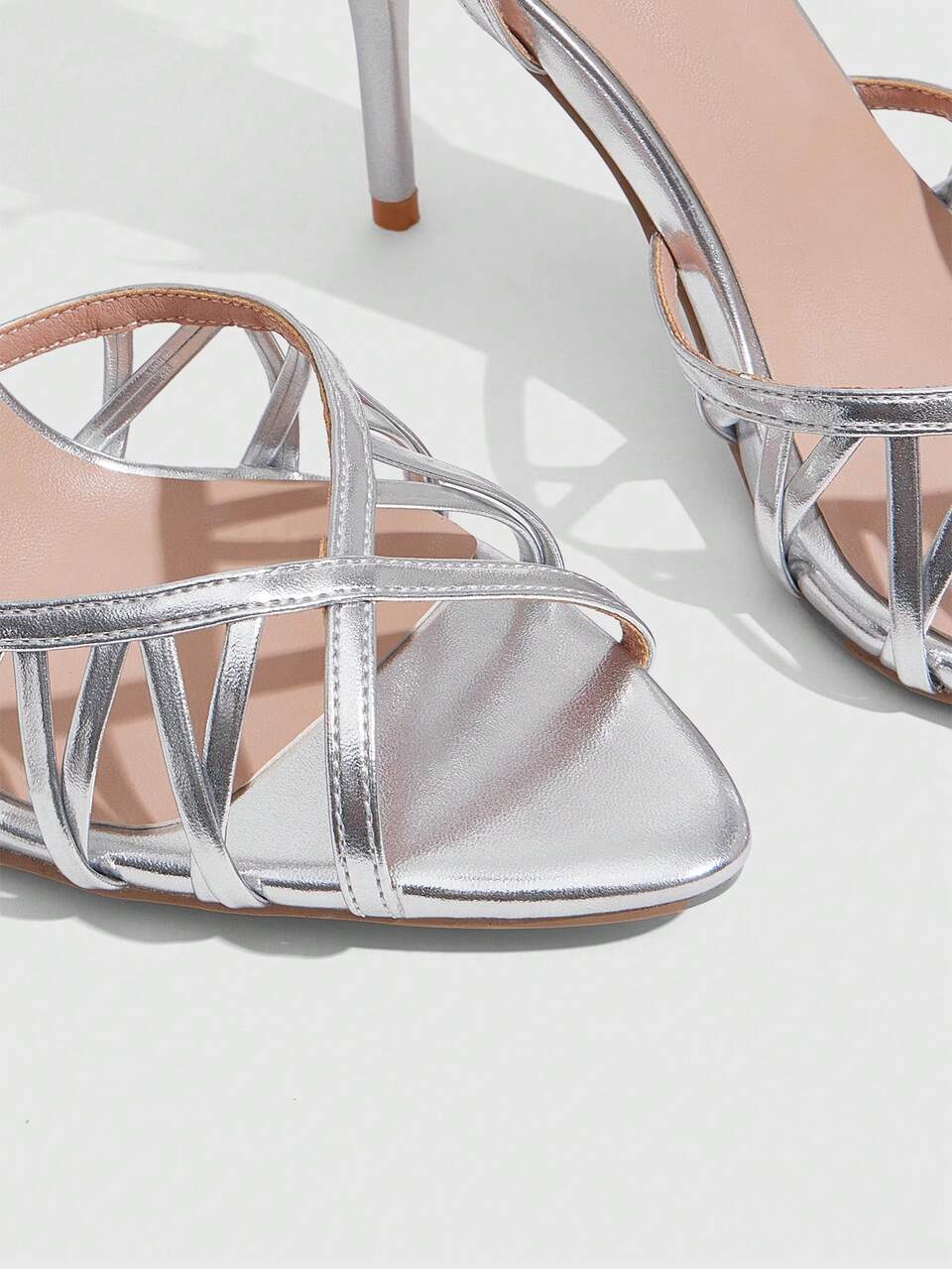 CUCCOO SZL Women's Sexy Style Cross-Strap Open-Toe Height And Thinness Elegant French Elegance High-Heeled Sandals
