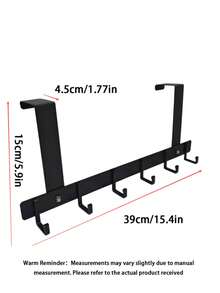 Ever Blooming Over-The-Door Hook Organizer Rack, Easy To Install, Stylish Side-Of-Door Storage Rack With Hanging Hooks - Damage-Free Installation, Multi-Function Metal Hooks For Coats And Hats, Bedroom Door Storage Rack, Easy Assembly, Sturdy And - Multicolor - View 4