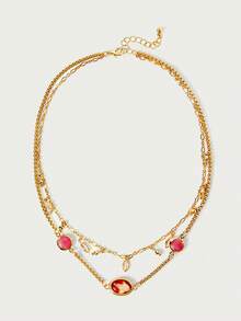 Glisma A Fashionable, Beautiful, Simple, Light Luxury And Sweet Holiday Girl Multi-Layer Necklace - Multicolor - View 8