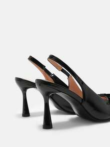 CUCCOO CURVES Women's Pointed Buckle Design Daily Versatile Fashion Wide Last High Heels - Black - View 7