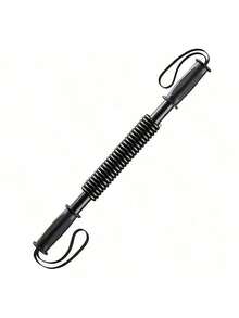 1PC 50kg Spring Arm Strength Training Bar Chest Muscle Builder Portable Home Gym Workout Equipment For Men Women Fitness Exercise Durable Resistance Tool - Black - View 10