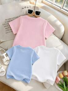 Young Girls T-Shirts - 霧霾藍 - 查看 3