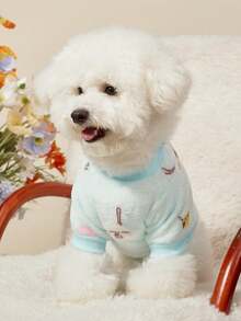 PETSIN Letter Pattern Fleece Cute Warm Sweatshirt, Autumn/Winter - Multicolor - View 5