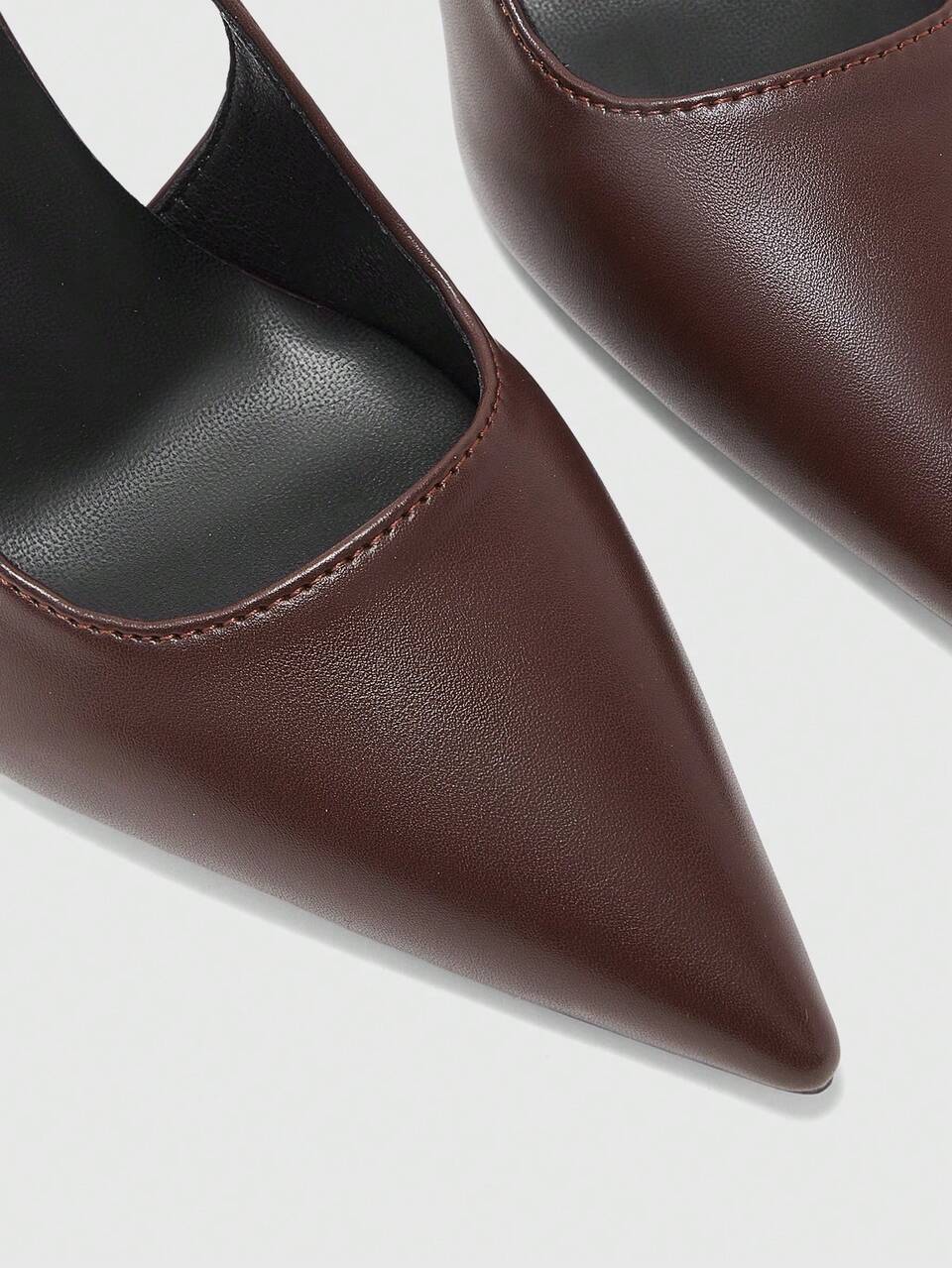 CUCCOO BIZCHIC Women Shoes Pointed Stiletto Brown Fashion Basics Daily Versatile Commuter To Work Shopping Women's High Heel Shoes Slingback Shoes Fall Shoes