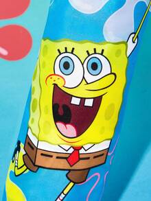 SpongeBob SquarePants | SHEIN 1把透明折疊傘，印有卡通圖案，適合學校、工作、戶外和日常使用，專為大學生、高中生以及男女設計，水下、海綿、派大星、章魚哥 - 無色 - 查看 5