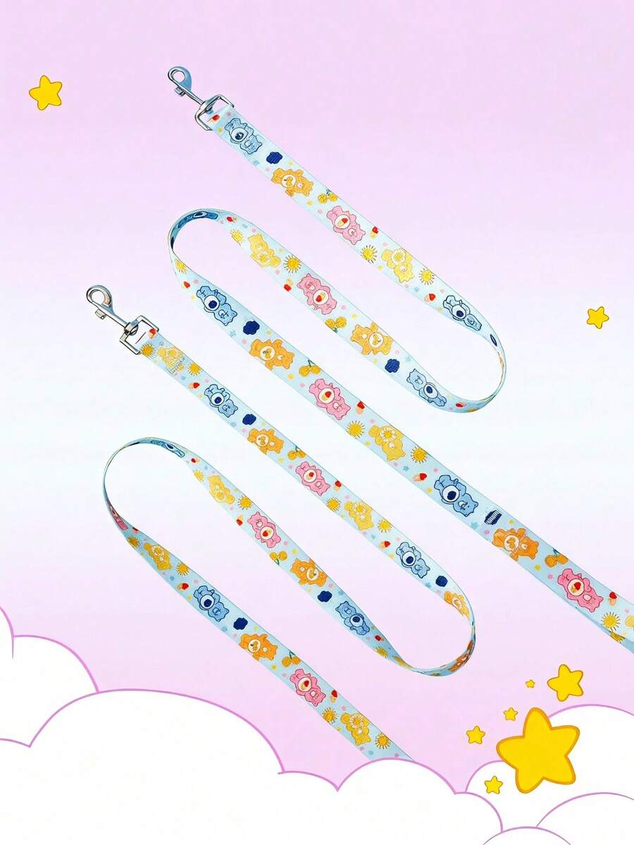 Care Bears X PETSIN 聯名款 1 條心形熊圖案寵物牽繩,藍色帶身配彩色熊花紋,可愛吸睛。堅固耐用,握感舒適。不僅是日常散步的好幫手,更是情人節和新年的超萌寵物飼主禮物,適合狗貓通用 - 淺藍色 - 查看 1