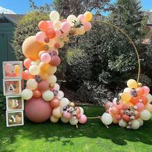 Floral Arch Kit - 1Set Gold Metal Round Party Arch Frame - Sturdy, Easy-To-Assemble Decoration For Weddings, Birthdays, Parties And Anniversaries - Versatile Backdrop For Indoor/Outdoor Celebrations - Gold - View 9